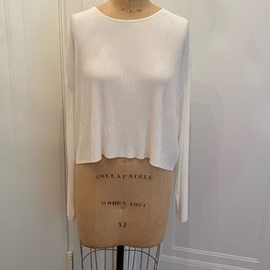 NWT. Cream light weight crinkled top